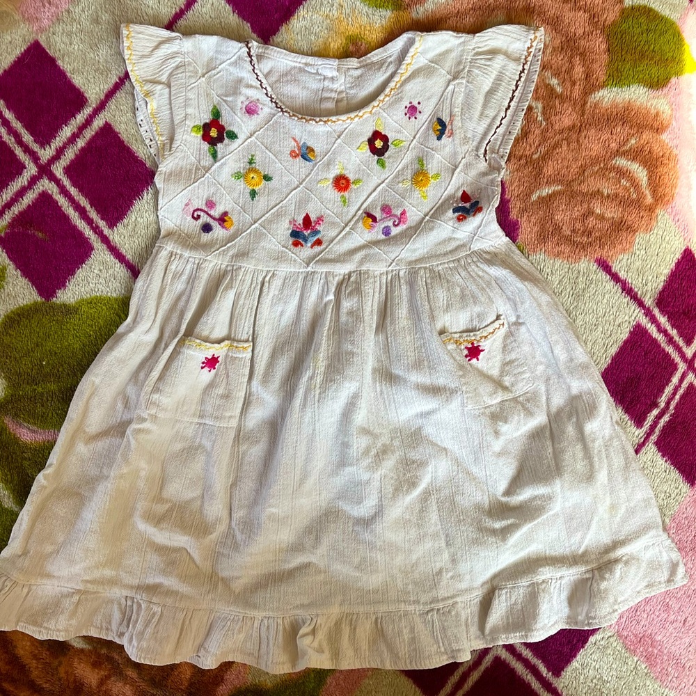 Hippie ethnic Mexican dress little girl 3 4 5 6